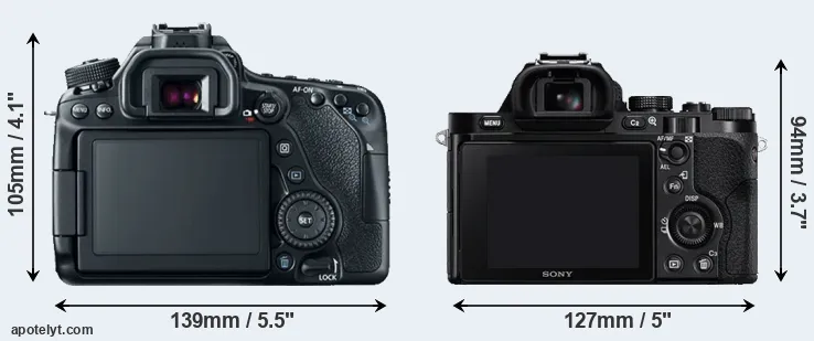 Comparison 80D or A7R rear