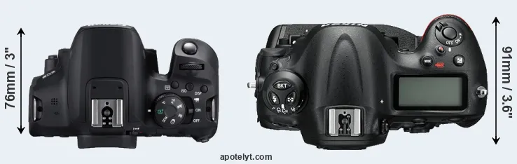 Compare 850D versus D4S top