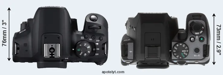 Compare 850D versus K-S2 top