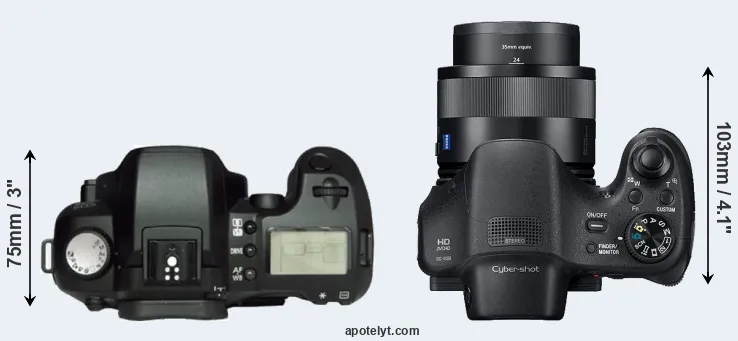 Compare D60 versus HX350 top