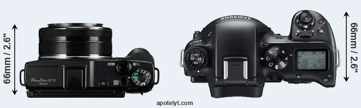 Compare G1X Mark II versus NX1 top