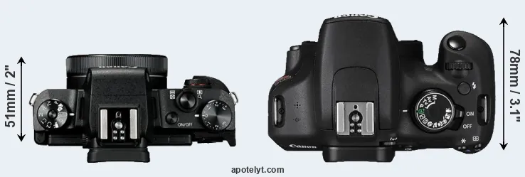 Compare G1X Mark III versus T5 top
