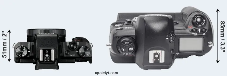 Compare G1X Mark III versus D1X top