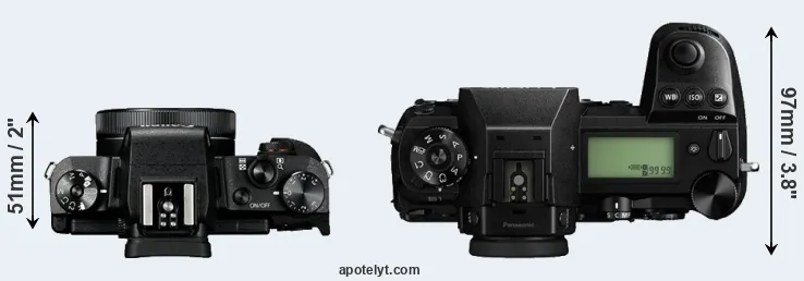 Compare G1X Mark III versus S1 top