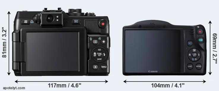 Comparison G1X or SX410 rear