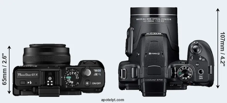 Compare G1X versus B700 top
