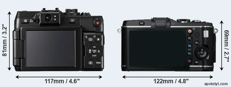 Comparison G1X or E-P3 rear