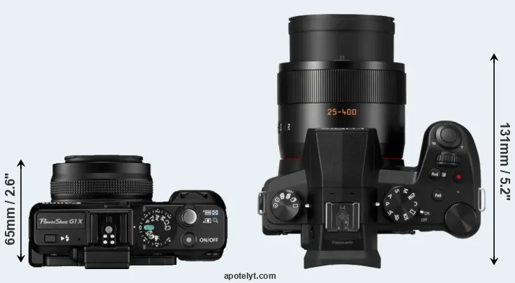 Compare G1X versus FZ1000 II top