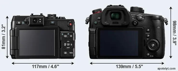 Comparison G1X or GH5s rear