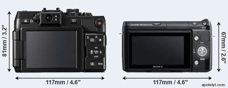 Comparison G1X or NEX-F3 rear