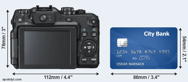 G12 and credit card rear side
