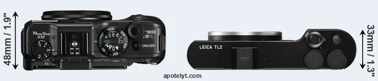 Compare G12 versus TL2 top