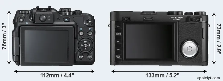 Comparison G12 or X Vario rear