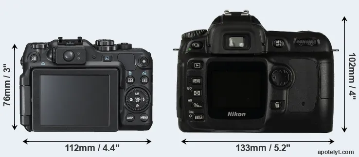 Comparison G12 or D50 rear
