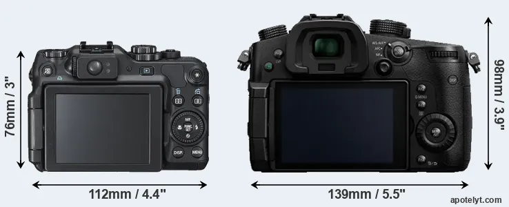 Comparison G12 or GH5 rear
