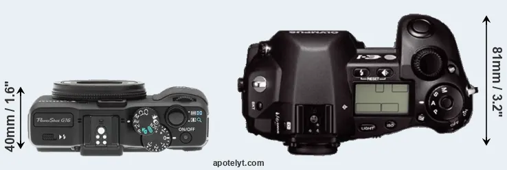 Compare G16 versus E-1 top