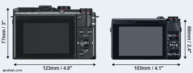 Comparison G3X or G7X rear