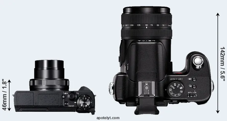 Compare G5X Mark II versus V-LUX 1 top