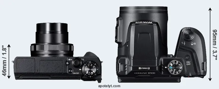 Compare G5X Mark II versus B500 top