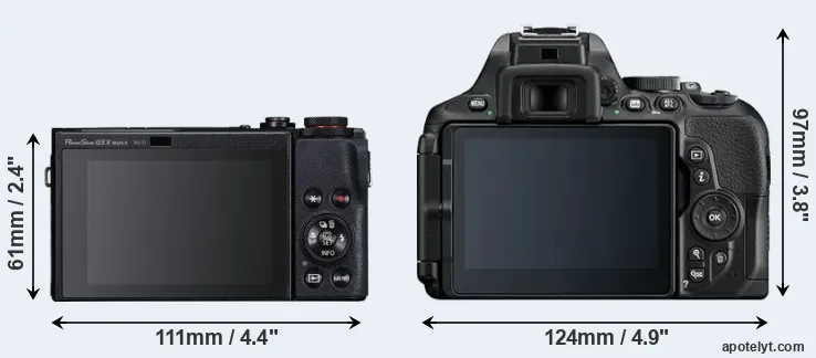 Comparison G5X Mark II or D5600 rear