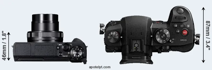 Compare G5X Mark II versus GH5s top