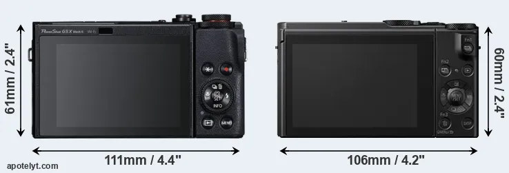 Comparison G5X Mark II or LX15 rear