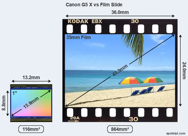 Canon G5 X and Credit Card sensor measures