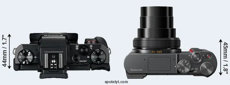 Compare G5X versus TZ200 top