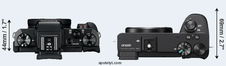 Compare G5X versus A6600 top