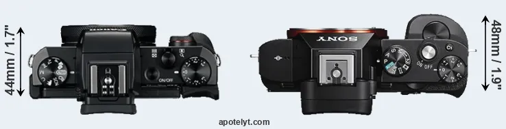 Compare G5X versus A7S top