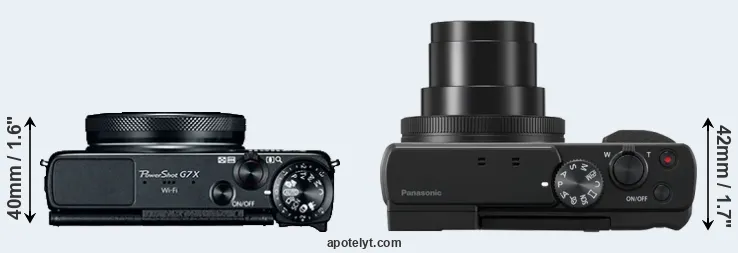 Compare G7X versus TZ95 top
