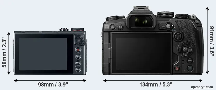 Comparison G9X or E-M1 III rear