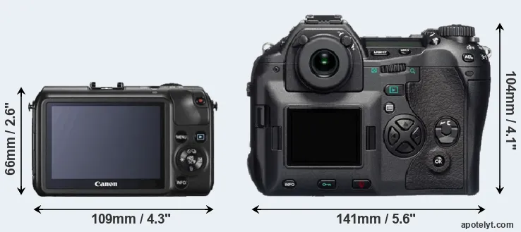 Comparison Canon M or E-1 rear
