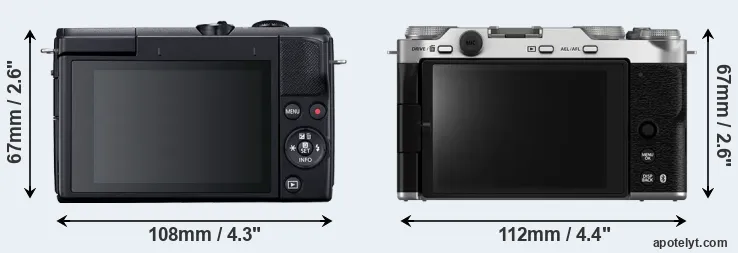 Comparison M200 or X-M5 rear