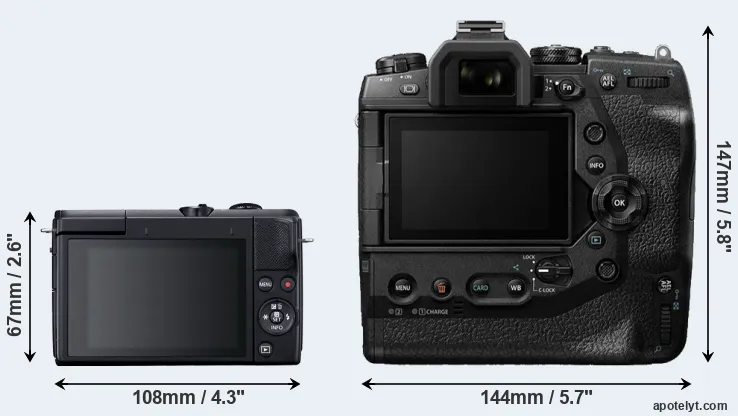 Comparison M200 or E-M1X rear