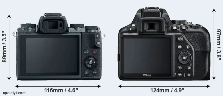 Comparison M5 or D3500 rear