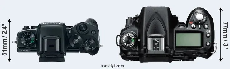 Compare M5 versus D90 top