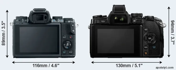 Comparison M5 or E-M1 rear