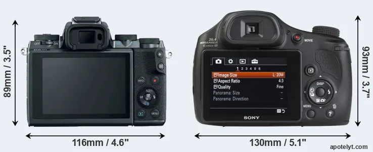 Comparison M5 or HX350 rear
