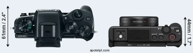 Compare M5 versus ZV-1 top