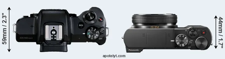 Compare M50 Mark II versus ZS100 top