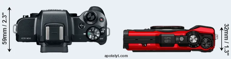 Compare M50 versus TG-6 top