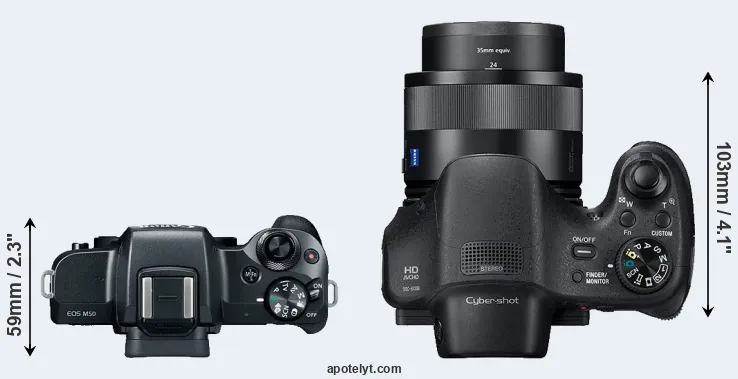Compare M50 versus HX350 top