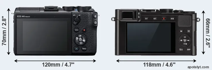Comparison M6 Mark II or D-LUX Typ 109 rear