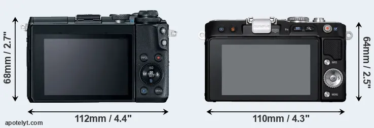 Comparison M6 or E-PL3 rear