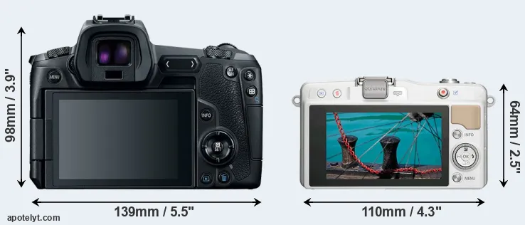 Comparison Canon R or E-PM2 rear