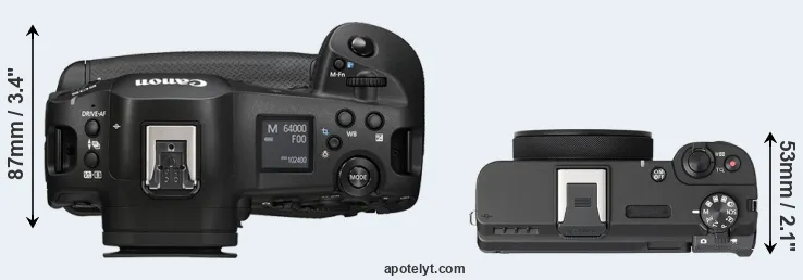 Compare R1 versus V1 top