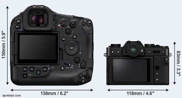 Comparison R1 or X-T30 II rear
