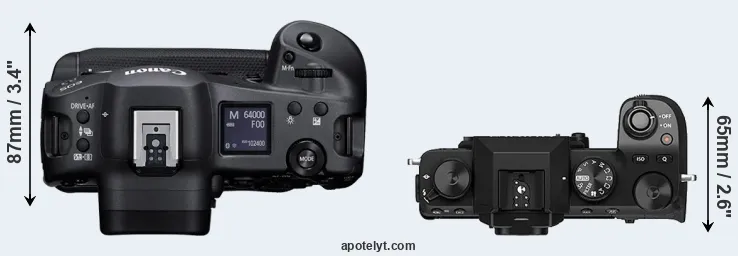 Compare R3 versus X-S10 top