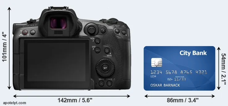 R5 C and credit card rear side